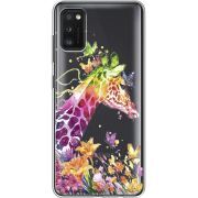 Прозрачный чехол BoxFace Samsung Galaxy A41 (A415) Colorful Giraffe