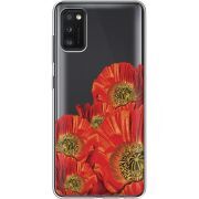 Прозрачный чехол BoxFace Samsung Galaxy A41 (A415) Red Poppies