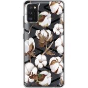 Прозрачный чехол BoxFace Samsung Galaxy A41 (A415) Cotton flowers
