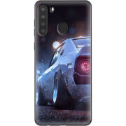 Чехол BoxFace Samsung Galaxy A21 (A215) Silver Car