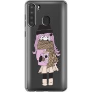 Прозрачный чехол BoxFace Samsung Galaxy A21 (A215) Winter Morning Girl