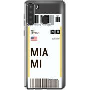 Прозрачный чехол BoxFace Samsung Galaxy A21 (A215) Ticket Miami
