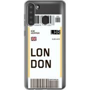 Прозрачный чехол BoxFace Samsung Galaxy A21 (A215) Ticket London