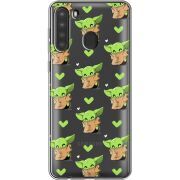 Прозрачный чехол BoxFace Samsung Galaxy A21 (A215) Pattern Baby Yoda