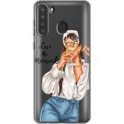 Прозрачный чехол BoxFace Samsung Galaxy A21 (A215) Live The Moment