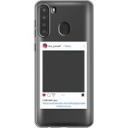 Прозрачный чехол BoxFace Samsung Galaxy A21 (A215) Insta
