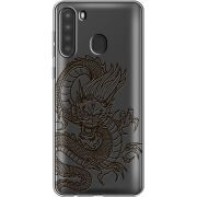 Прозрачный чехол BoxFace Samsung Galaxy A21 (A215) Chinese Dragon