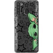 Прозрачный чехол BoxFace Samsung Galaxy A21 (A215) Baby Yoda