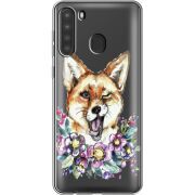 Прозрачный чехол BoxFace Samsung Galaxy A21 (A215) Winking Fox