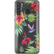 Прозрачный чехол BoxFace Samsung Galaxy A21 (A215) Tropical