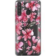 Прозрачный чехол BoxFace Samsung Galaxy A21 (A215) Pink Magnolia