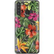 Прозрачный чехол BoxFace Samsung Galaxy A21 (A215) Tropical Flowers