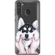 Прозрачный чехол BoxFace Samsung Galaxy A21 (A215) Husky