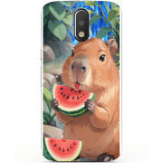 Чехол Uprint Motorola Moto G4 Plus XT1642 Капібара з кавуном