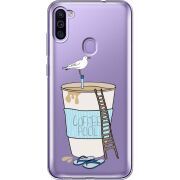 Прозрачный чехол BoxFace Samsung Galaxy M11 (M115) Segull in Cofee Pool