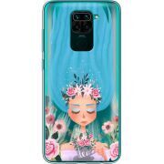 Прозрачный чехол BoxFace Xiaomi Redmi Note 9 Blue Hair