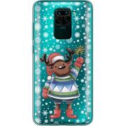 Прозрачный чехол BoxFace Xiaomi Redmi Note 9 Christmas Deer with Snow