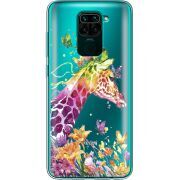 Прозрачный чехол BoxFace Xiaomi Redmi Note 9 Colorful Giraffe