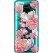 Прозрачный чехол BoxFace Xiaomi Redmi Note 9 Pro / 9 Pro Max Peony Watercolor Style