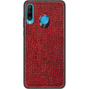 Кожаный чехол Boxface Huawei P30 Lite Snake Red