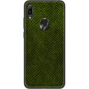Кожаный чехол Boxface Huawei Y6 Prime 2019 Snake Forest Green