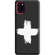Черный чехол BoxFace Samsung A315 Galaxy A31 Білий хрест ЗСУ