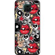 Черный чехол BoxFace Xiaomi Redmi Note 9S Rock Graffiti