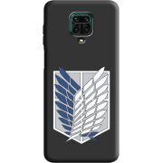 Черный чехол BoxFace Xiaomi Redmi Note 9S Атака Титанов Крылья Свободы