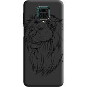 Черный чехол BoxFace Xiaomi Redmi Note 9S Lion