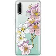 Прозрачный чехол BoxFace OPPO A31 Cherry Blossom