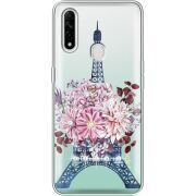 Чехол со стразами OPPO A31 Eiffel Tower