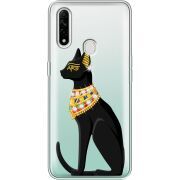Чехол со стразами OPPO A31 Egipet Cat