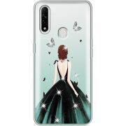Чехол со стразами OPPO A31 Girl in the green dress