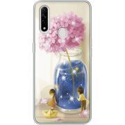 Чехол со стразами OPPO A31 Little Boy and Girl