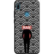 Черный чехол Uprint Huawei Y6 Prime 2019 Man Pattern
