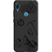 Черный чехол Uprint Huawei Y6 Prime 2019 Mountains