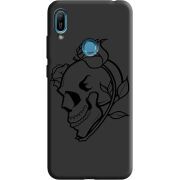 Черный чехол Uprint Huawei Y6 Prime 2019 Skull and Roses