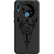 Черный чехол Uprint Huawei Y6 Prime 2019 Hugin and Munin