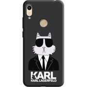 Черный чехол BoxFace Honor 8A Cat in Black