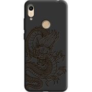 Черный чехол BoxFace Honor 8A Chinese Dragon