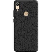 Черный чехол BoxFace Honor 8A Leaves