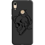 Черный чехол BoxFace Honor 8A Skull and Roses