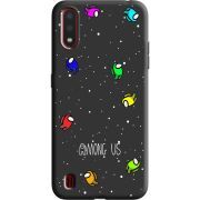 Черный чехол BoxFace Samsung A015 Galaxy A01 Among Us Invisible