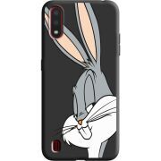 Черный чехол BoxFace Samsung A015 Galaxy A01 Lucky Rabbit