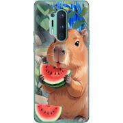 Чехол BoxFace OnePlus 8 Pro Капібара з кавуном
