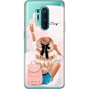 Прозрачный чехол BoxFace OnePlus 8 Pro Travel Girl