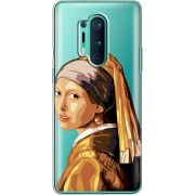 Прозрачный чехол BoxFace OnePlus 8 Pro Девушка с жемчужной серёжкой