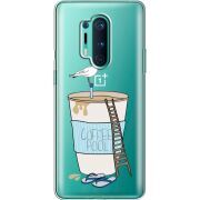 Прозрачный чехол BoxFace OnePlus 8 Pro Segull in Cofee Pool