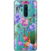 Прозрачный чехол BoxFace OnePlus 8 Pro Flamingo