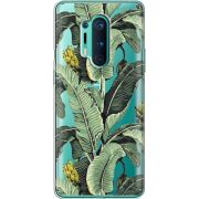 Прозрачный чехол BoxFace OnePlus 8 Pro Banana Leaves